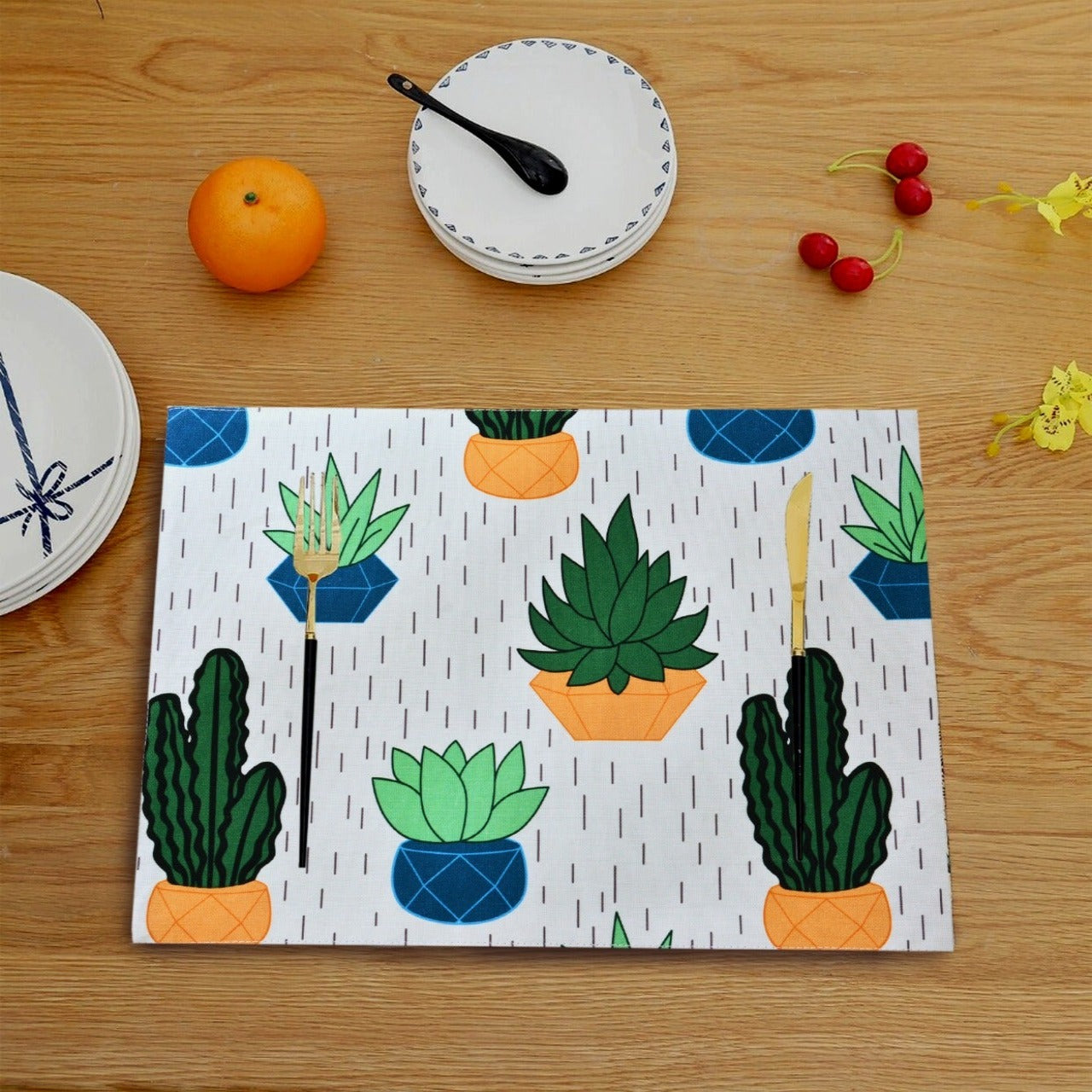 6 Seater Dining Table Runner Set(4617)- TRS08 Table Runners Apricot