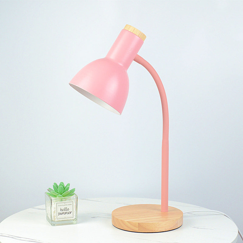 Creative Wooden Iron Table & Desk Lamp-Pink Lamps Apricot