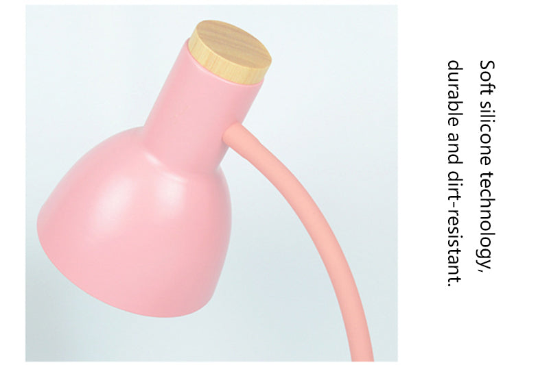 Creative Wooden Iron Table & Desk Lamp-Pink Lamps Apricot