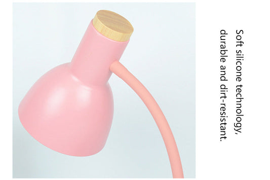 Creative Wooden Iron Table & Desk Lamp-Pink Lamps Apricot