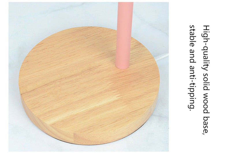 Creative Wooden Iron Table & Desk Lamp-White Apricot