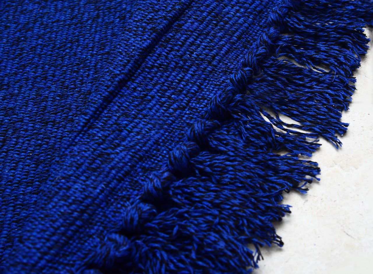 Room Bed Side Mats- (4756) Blue Apricot