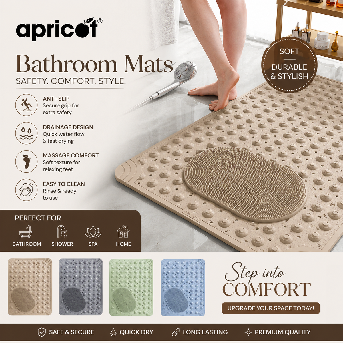 Bath Mats Apricot