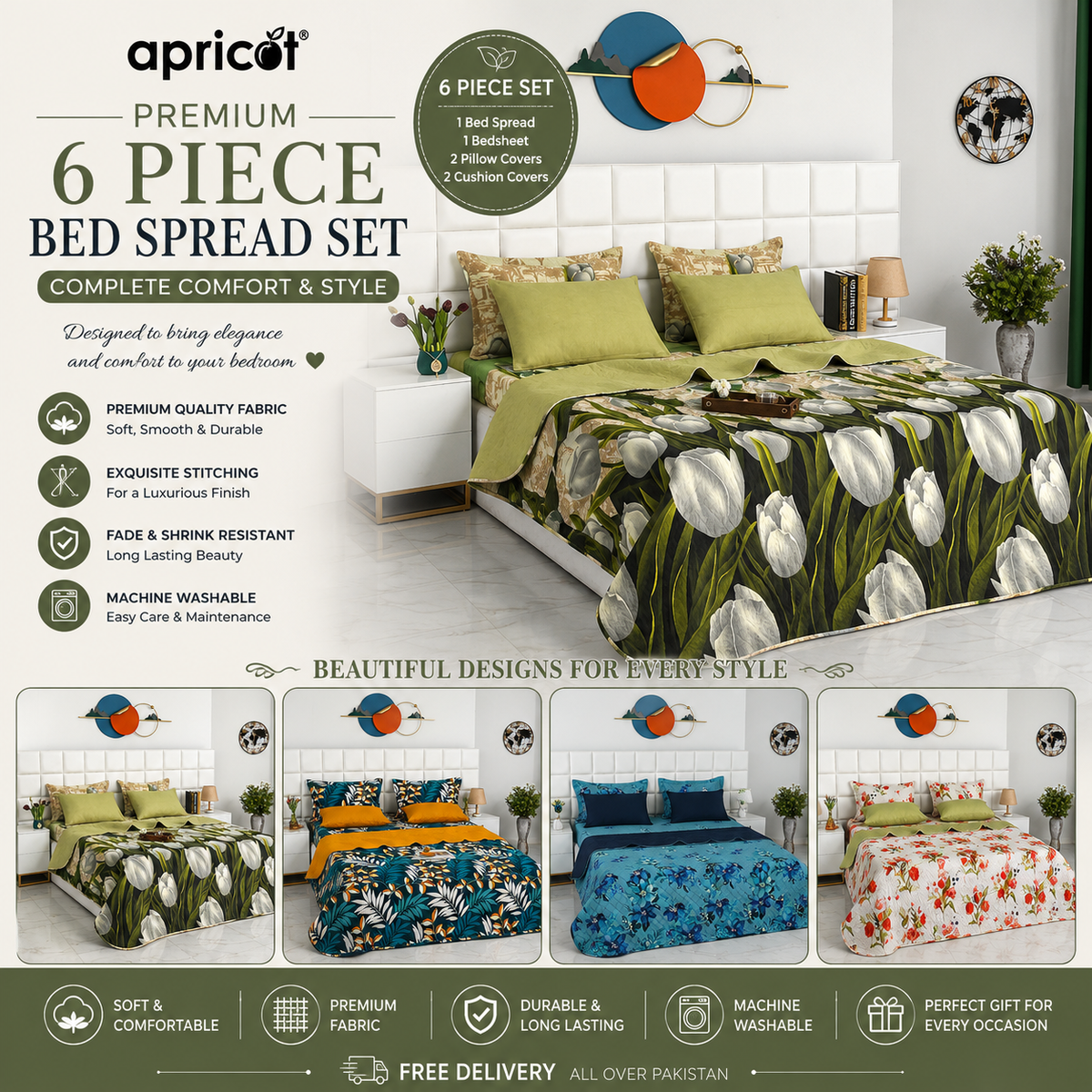 Bed Spread Sets Apricot