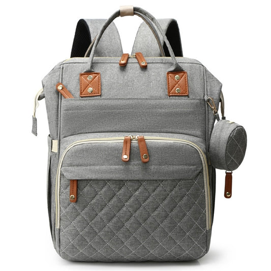 Large Diaper Backpack-SA2408-274(Sliver) Blankets Apricot