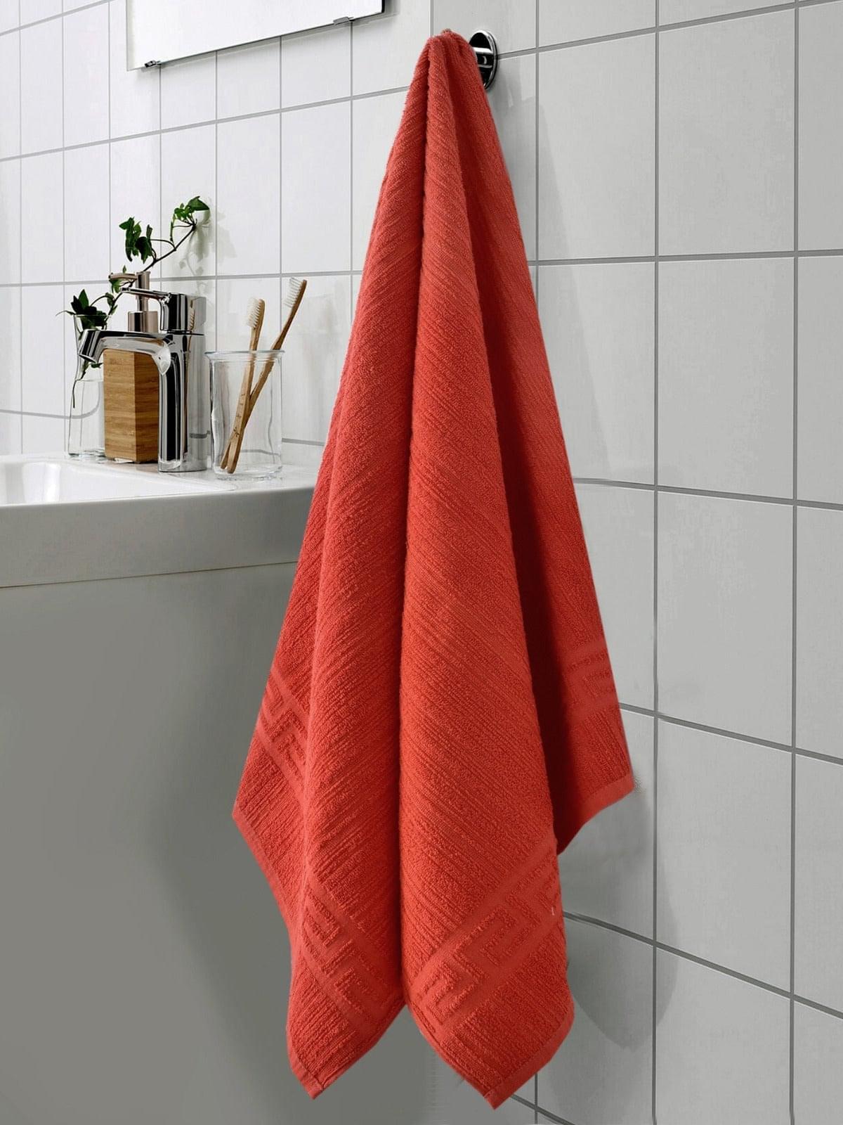 1 PC Bath Towel-Peach Apricot