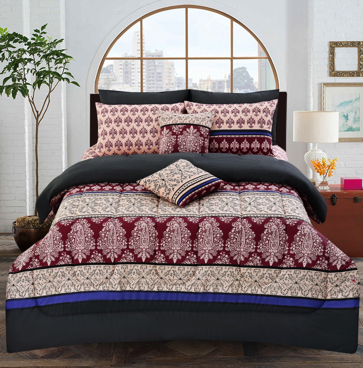 1 PC Double Winter Comforter-Bandana Apricot