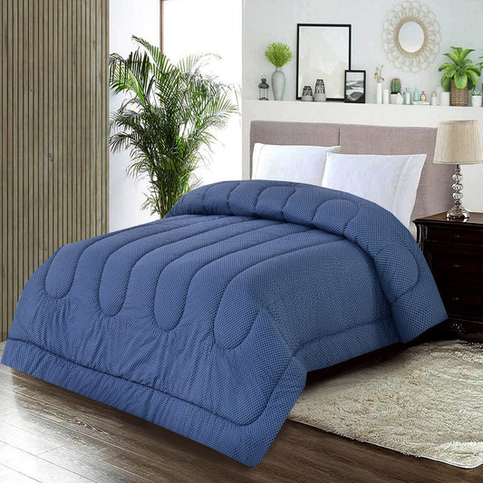 1 PC Double Winter Comforter-Blue Buds Apricot