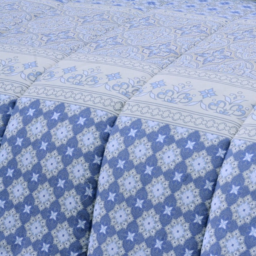1 PC Double Winter Comforter-Blue Stars Apricot
