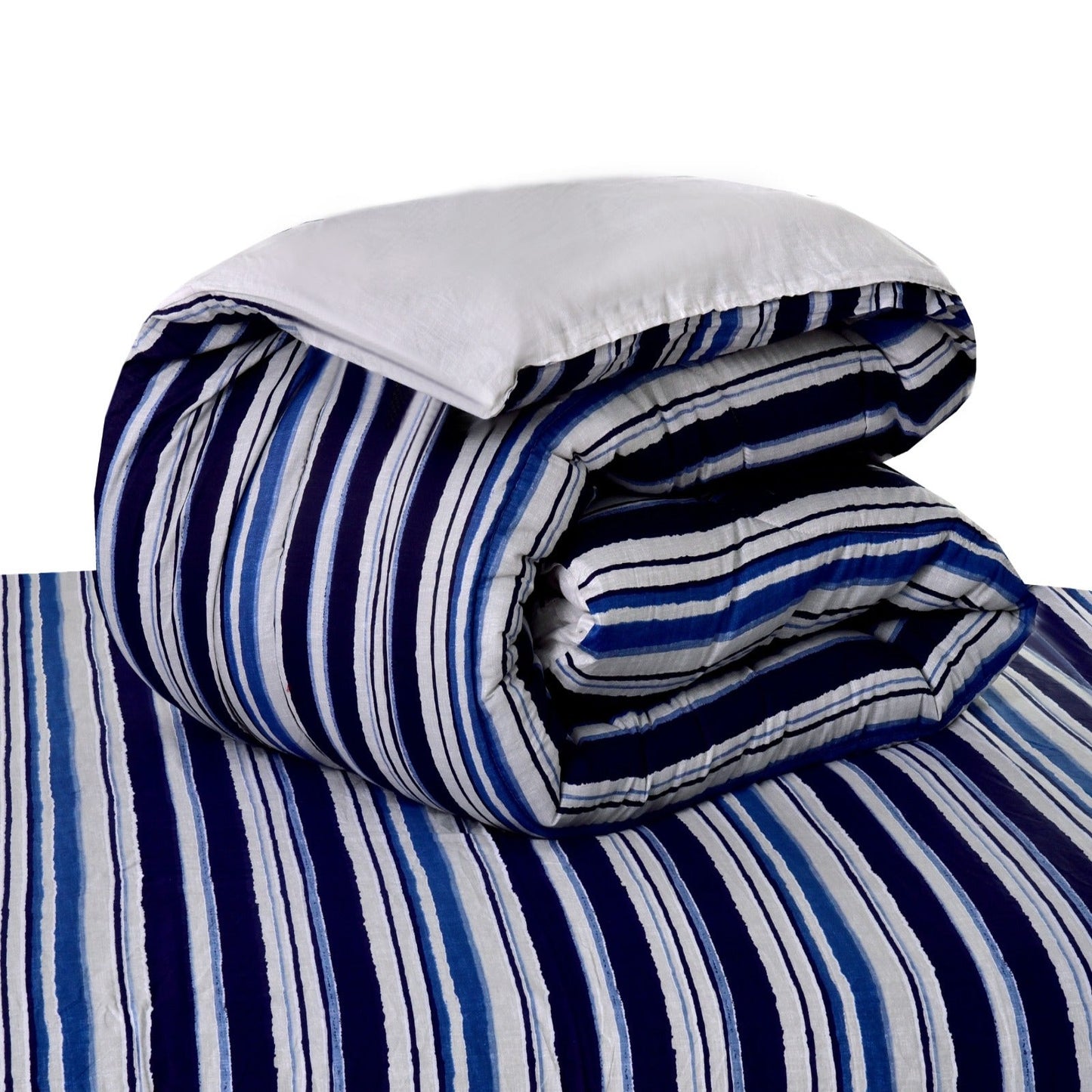 1 PC Double Winter Comforter-Bold Stripes Apricot