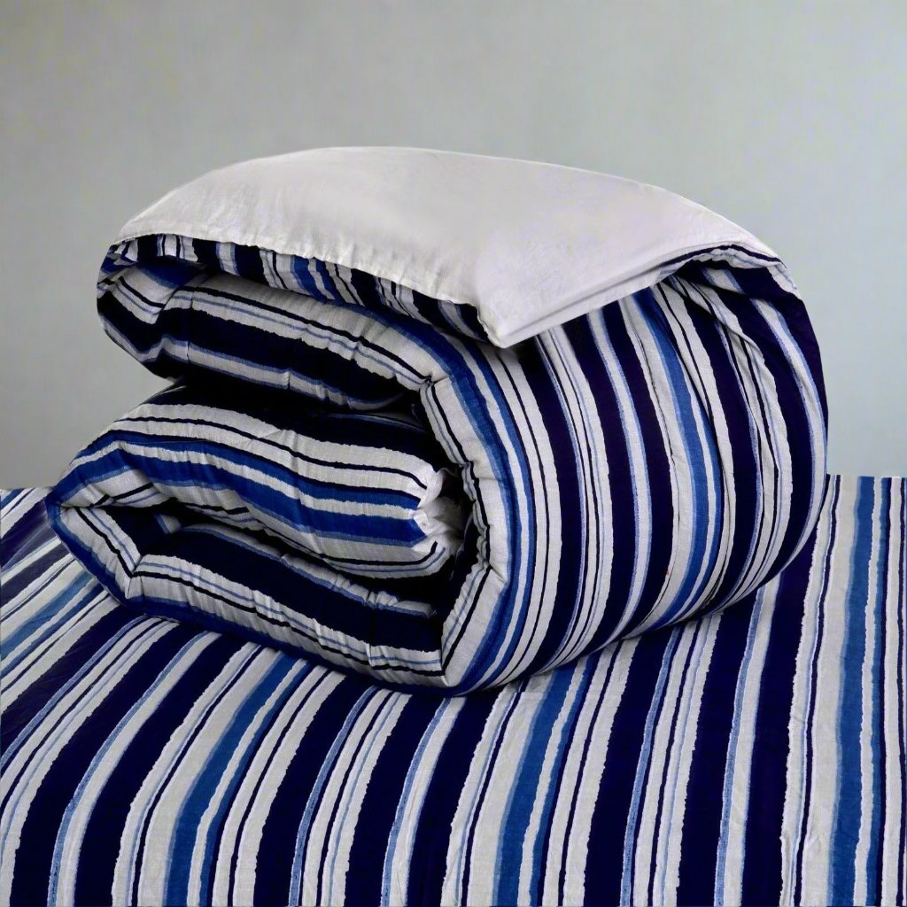 1 PC Double Winter Comforter-Bold Stripes Apricot