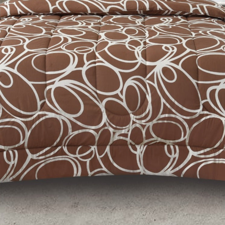 1 PC Double Winter Comforter-Cafeo Brown Apricot