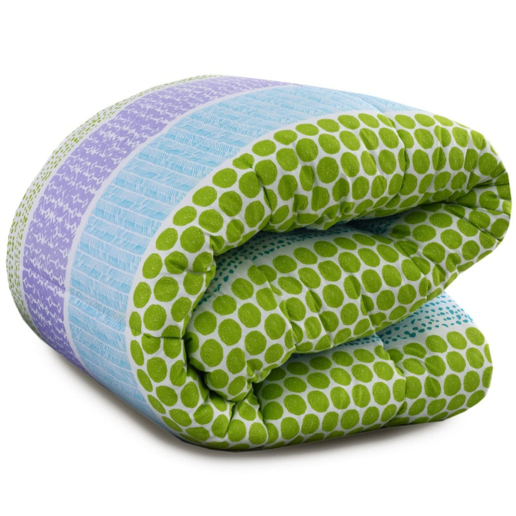 1 PC Double Winter Comforter-Green Circles Apricot