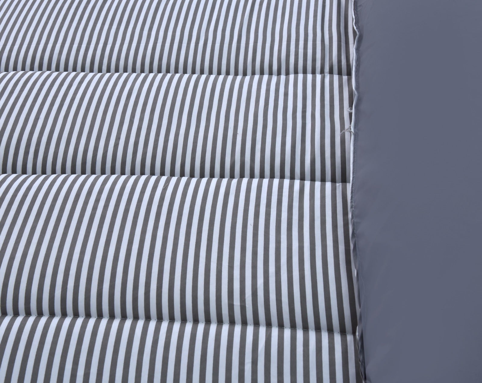 1 PC Double Winter Comforter-Grey Stripes Apricot