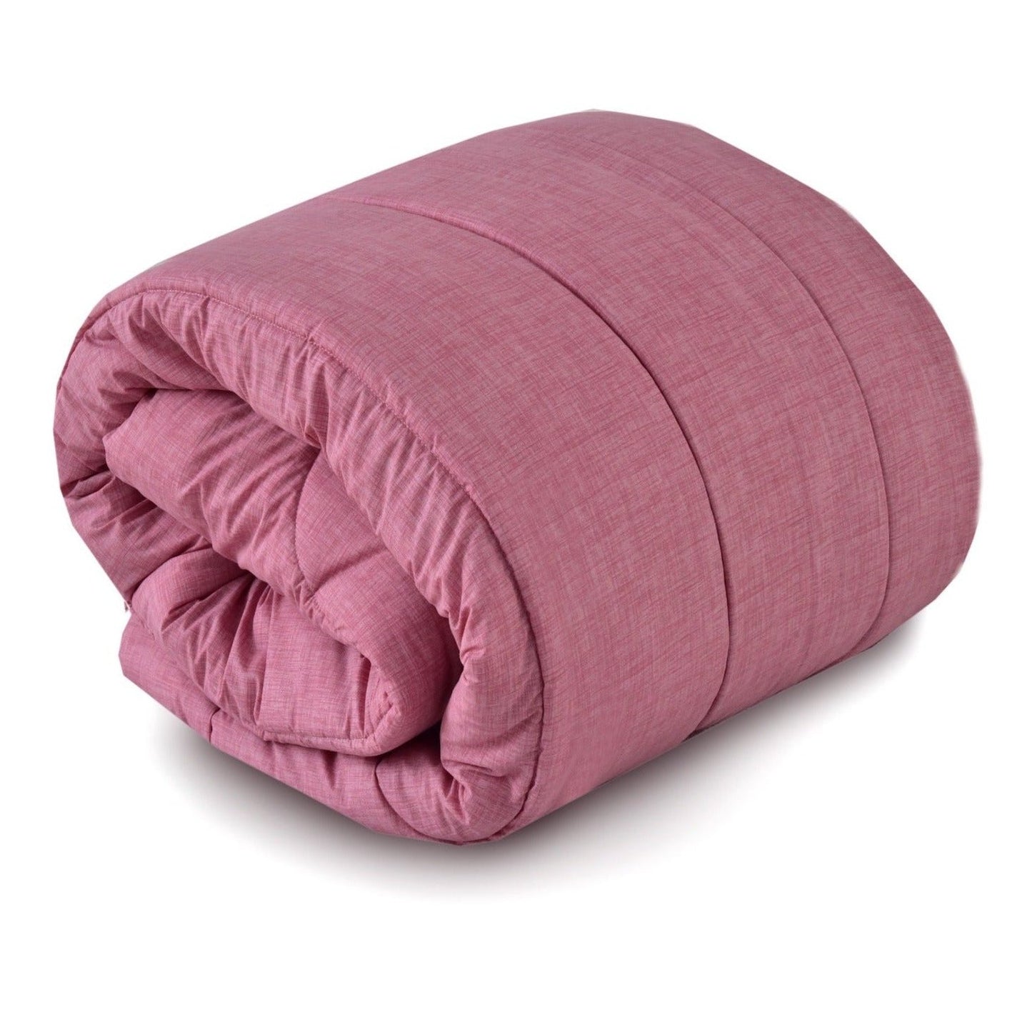 1 PC Double Winter Comforter-Pink Textured Comforters Apricot   