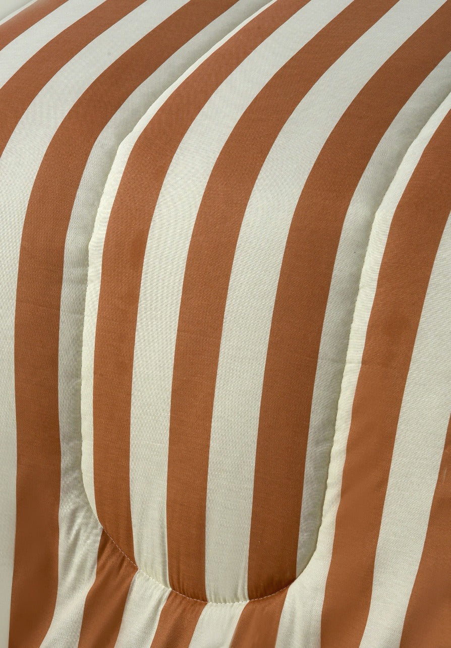 1 PC Double Winter Comforter-SNG_Brown Comforters Apricot   