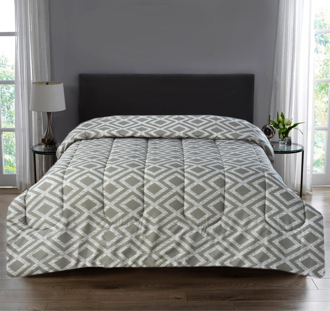 1 PC Double Winter Comforter-SNG_Geometric Apricot
