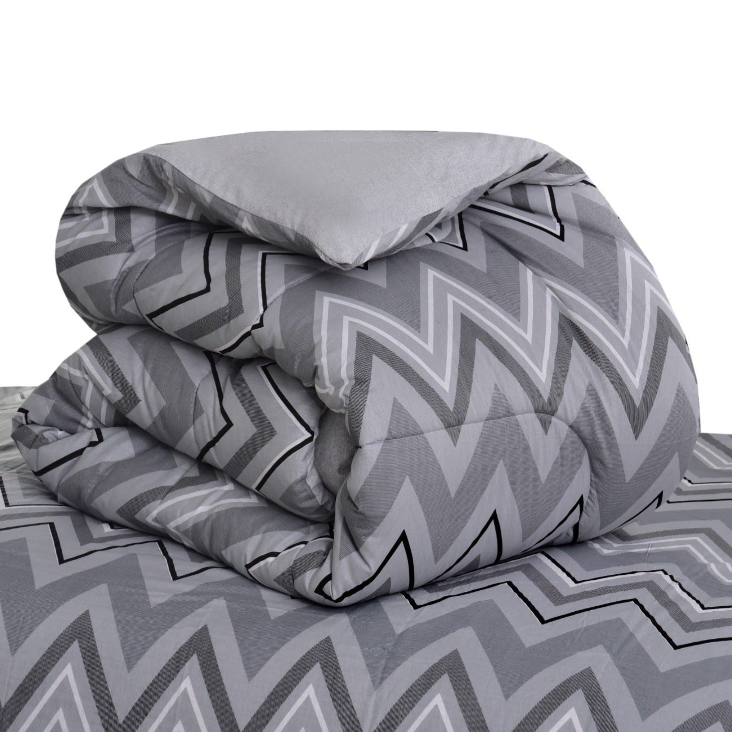 1 PC Double Winter Comforter-Zig Zag Lines Apricot