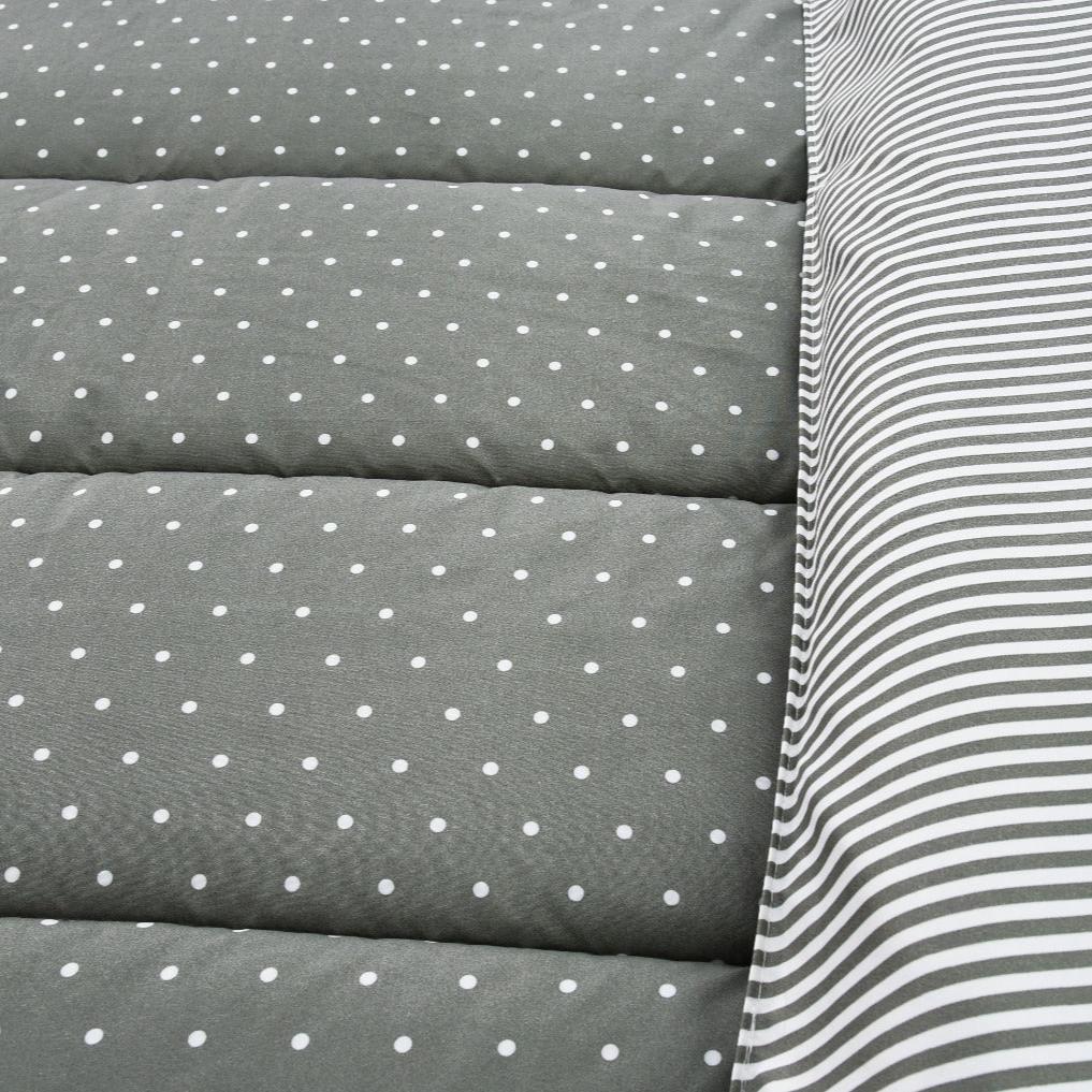 1 PC Single Comforter- Grey Polka Comforters Apricot   