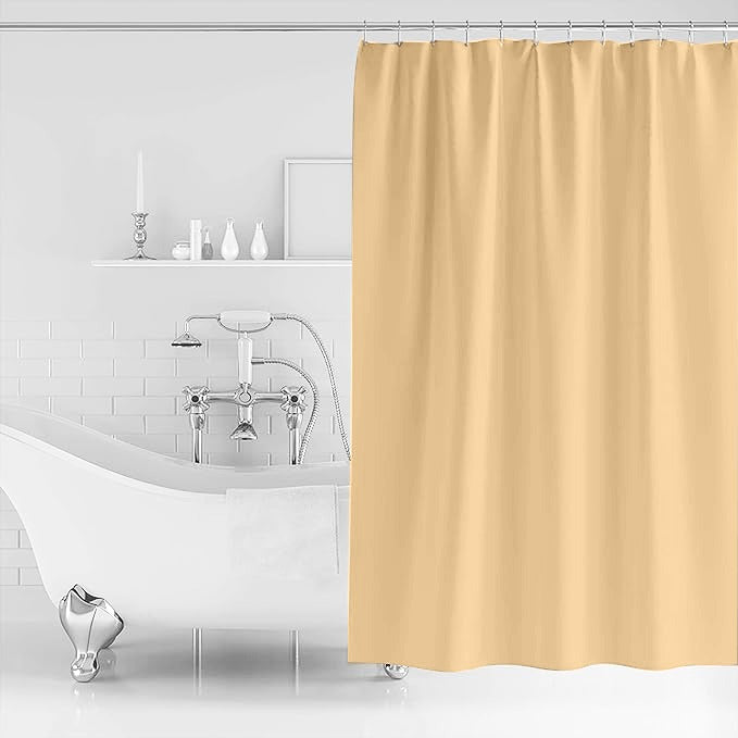 1 PC Waterproof Shower Curtain-Light Yellow Curtains Apricot   