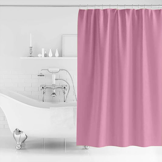 1 PC Waterproof Shower Curtain3768-Pink Curtains Apricot   