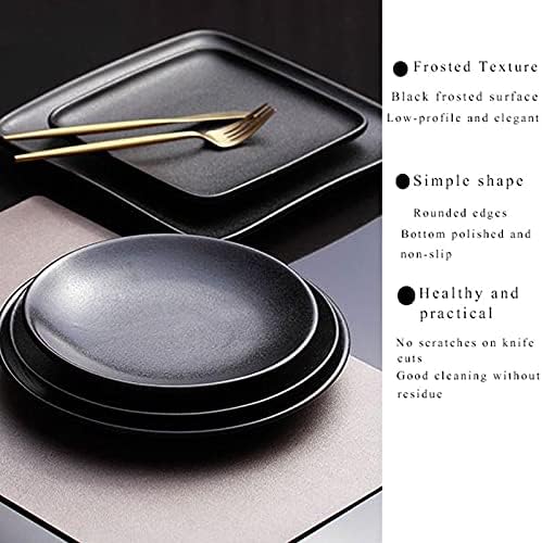 1PC Serving Plate-Black(SA2405-11)  Apricot   