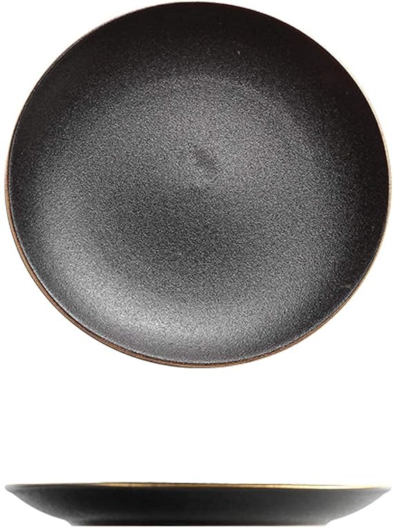 1PC Serving Plate-Black(SA2405-11)  Apricot   