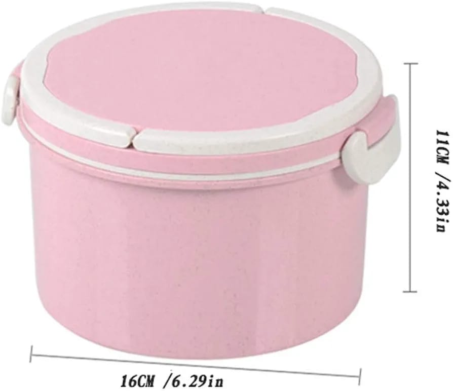 2 Layer Microwave Cycle Lunch Box(SA2405-06)-Off White Over Pink  Apricot   