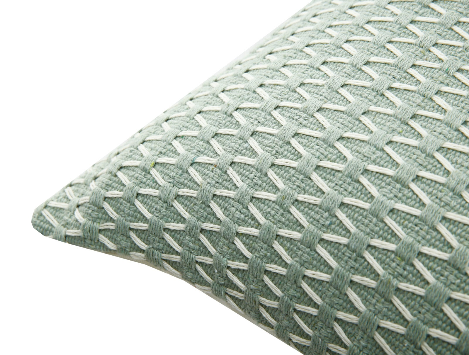 2 PCs 3D Embroidered Cushions-Mint Green cushions Apricot   