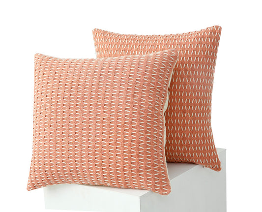 2 PCs 3D Embroidered Cushions-Pink cushions Apricot   