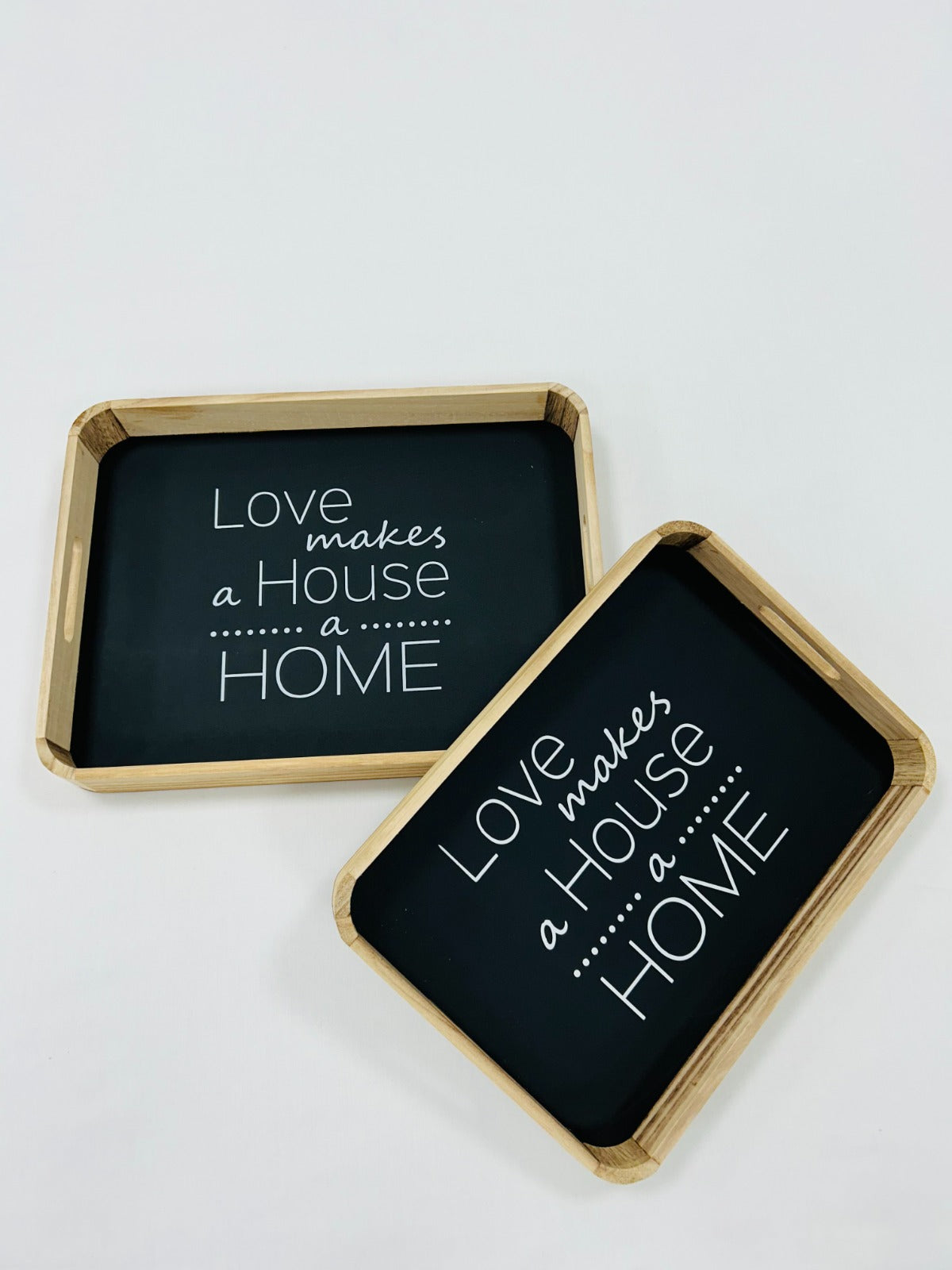 2 PCs Black Theme Tray Set-YF24(4861)  Apricot   