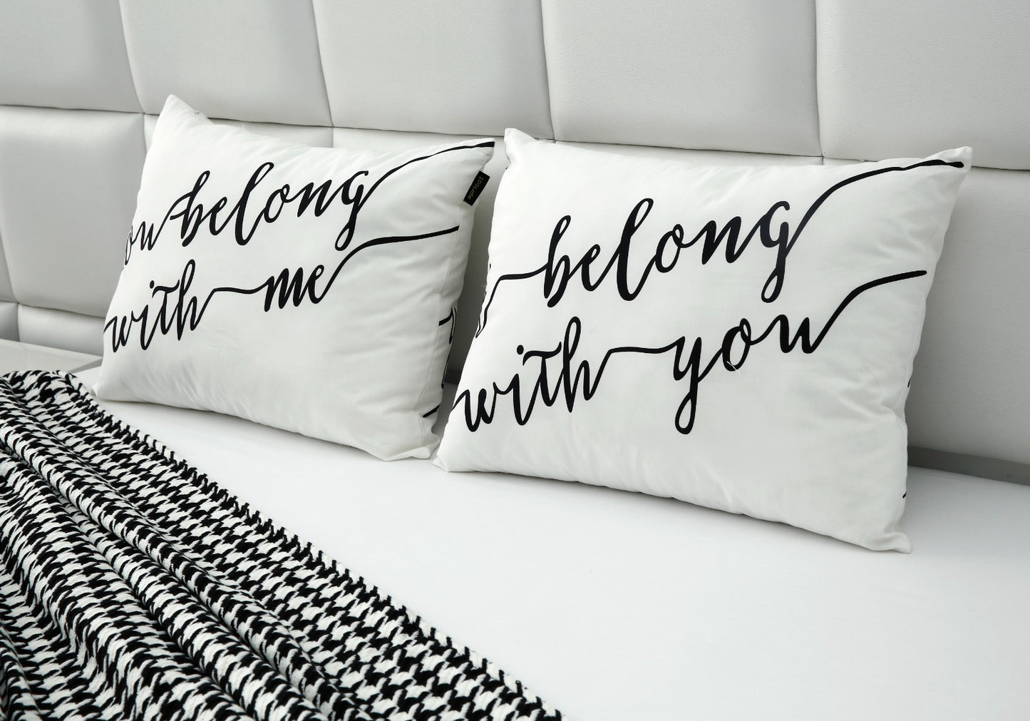 2 PCs Digital Printed Cotton Cushions-Belong cushions Apricot   