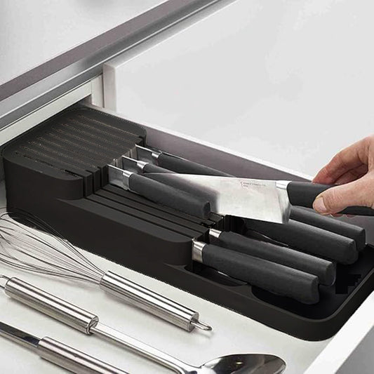 2 Tier Knife Organizer(SA2405-71)-Black  Apricot   