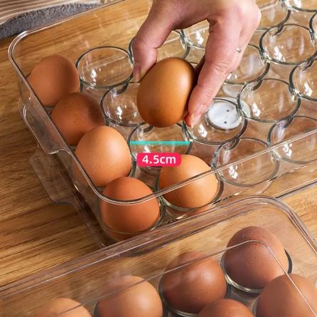 24 Compartments Egg Tray With Lid-(5333) Egg Tray Apricot   