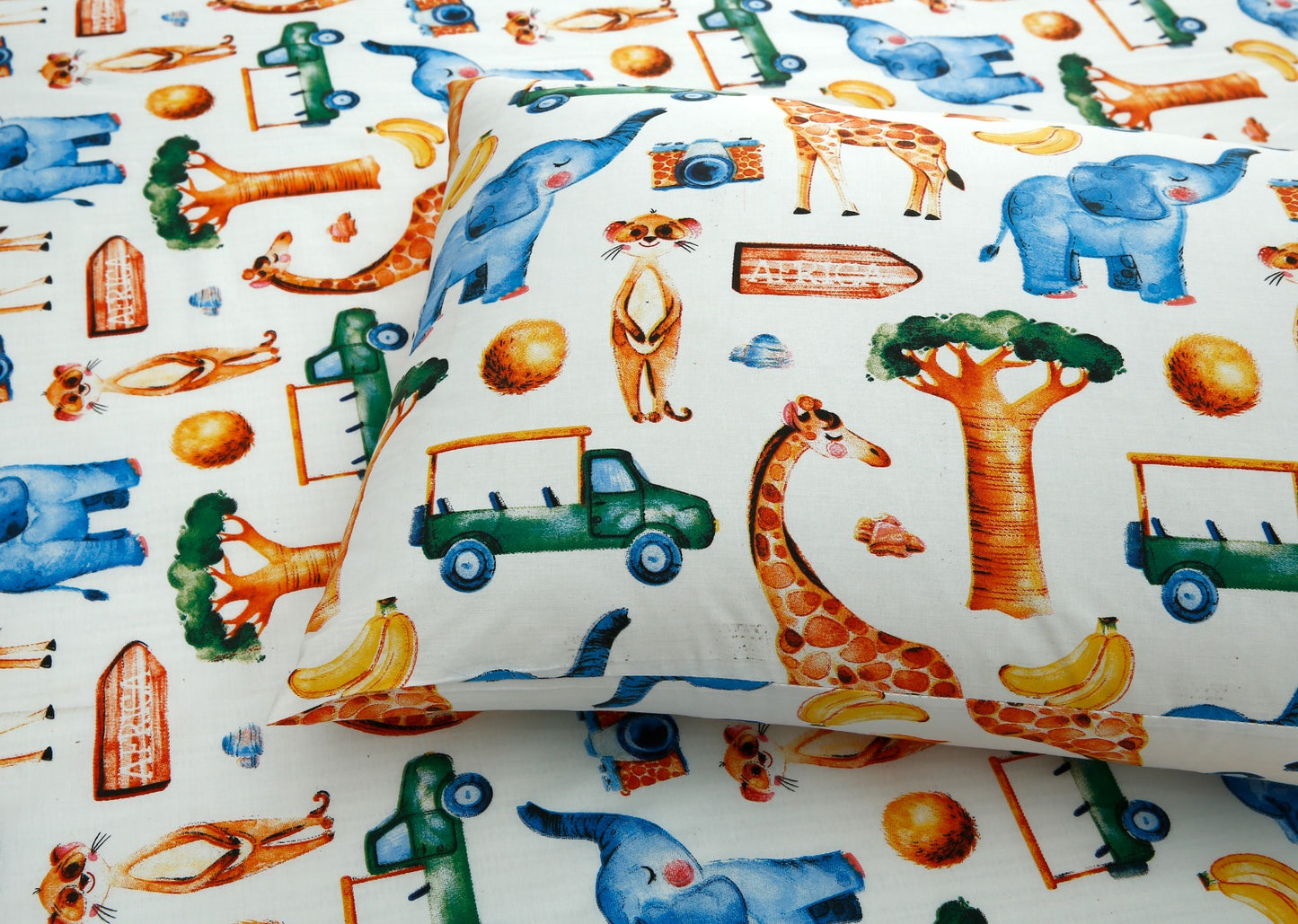 2Pcs Single Bed Sheet-SB269(5135) single bed sheet Apricot   