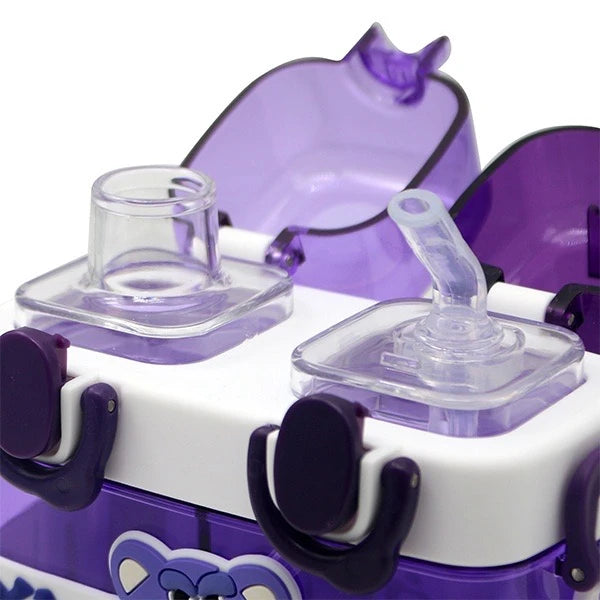 2IN1 PARTITIONED WATER BOTTLE FOR KIDS (SA2510-149)PURPLE Apricot