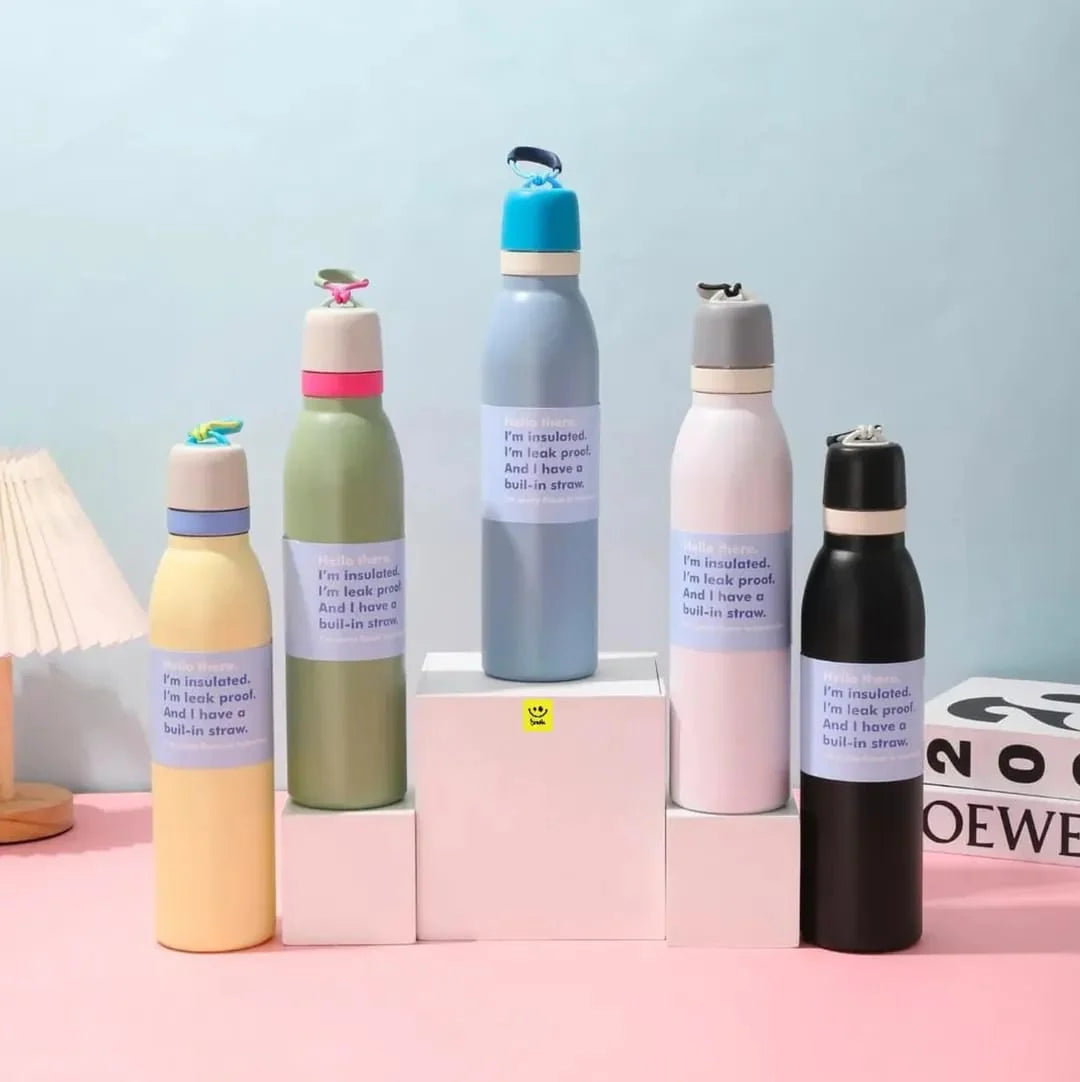 Candy Color Insulated Water Bottle (SA2510-152)White Apricot