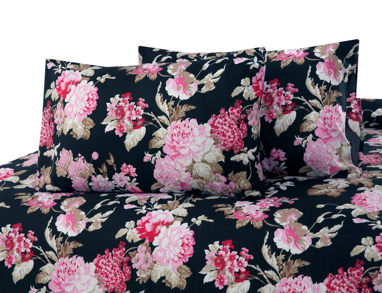 3 PCs Double Bed Sheet (5380)-Dahlia Bed Sheets Apricot   