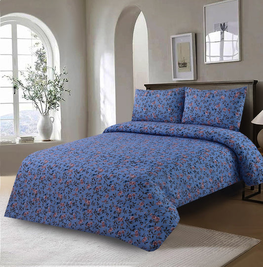 3 PCs Double Bed Sheet-DB141 BED SHEET Apricot   