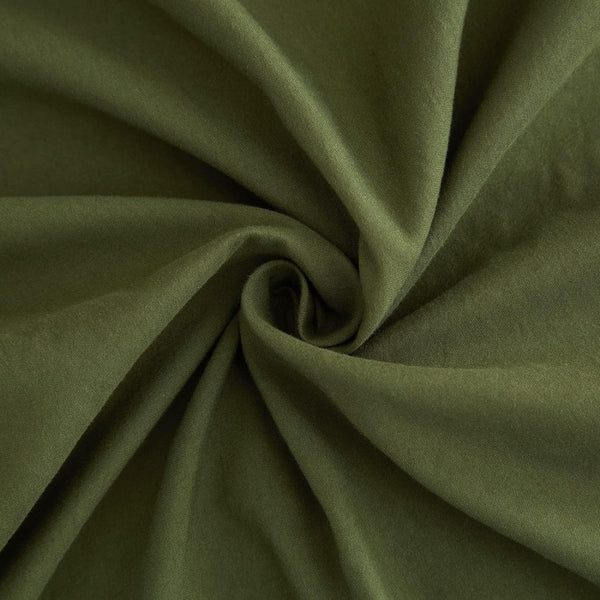 3 PCs Double Bed Sheet Dyed- Army Green Apricot