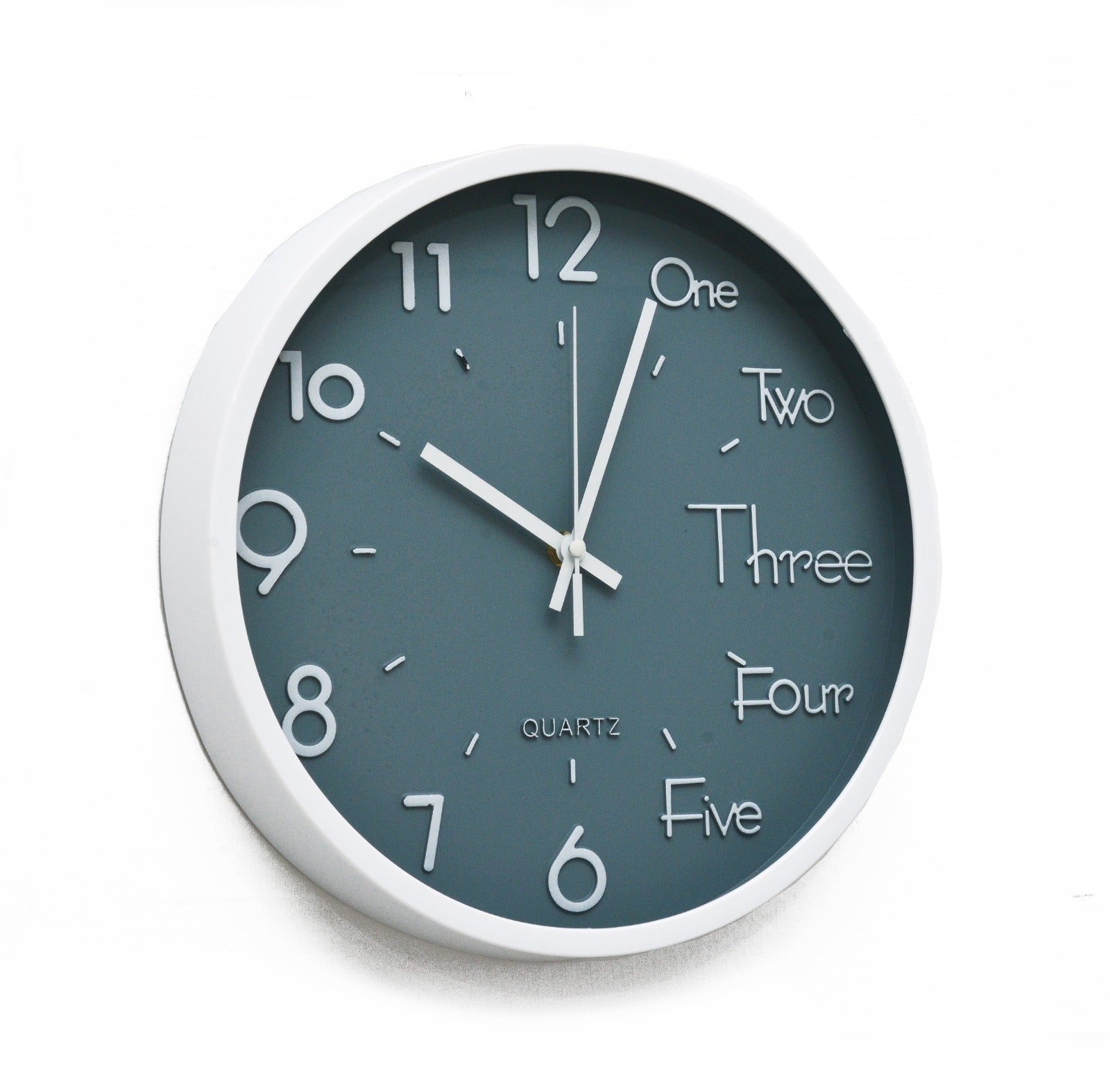 30 Cm Wall Clock-Alpha Digit White(5353) Clock Apricot   