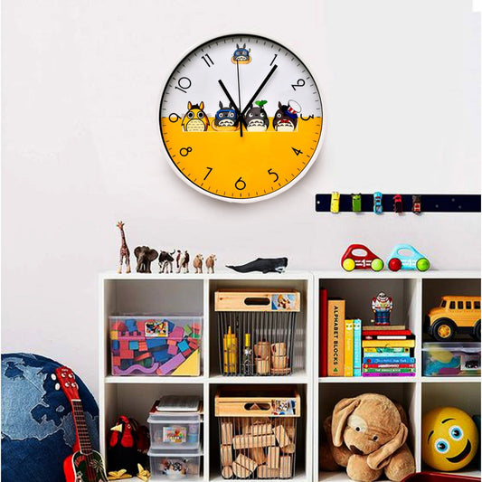 30 Cm Wall Clock- Anime Family Clock Apricot   