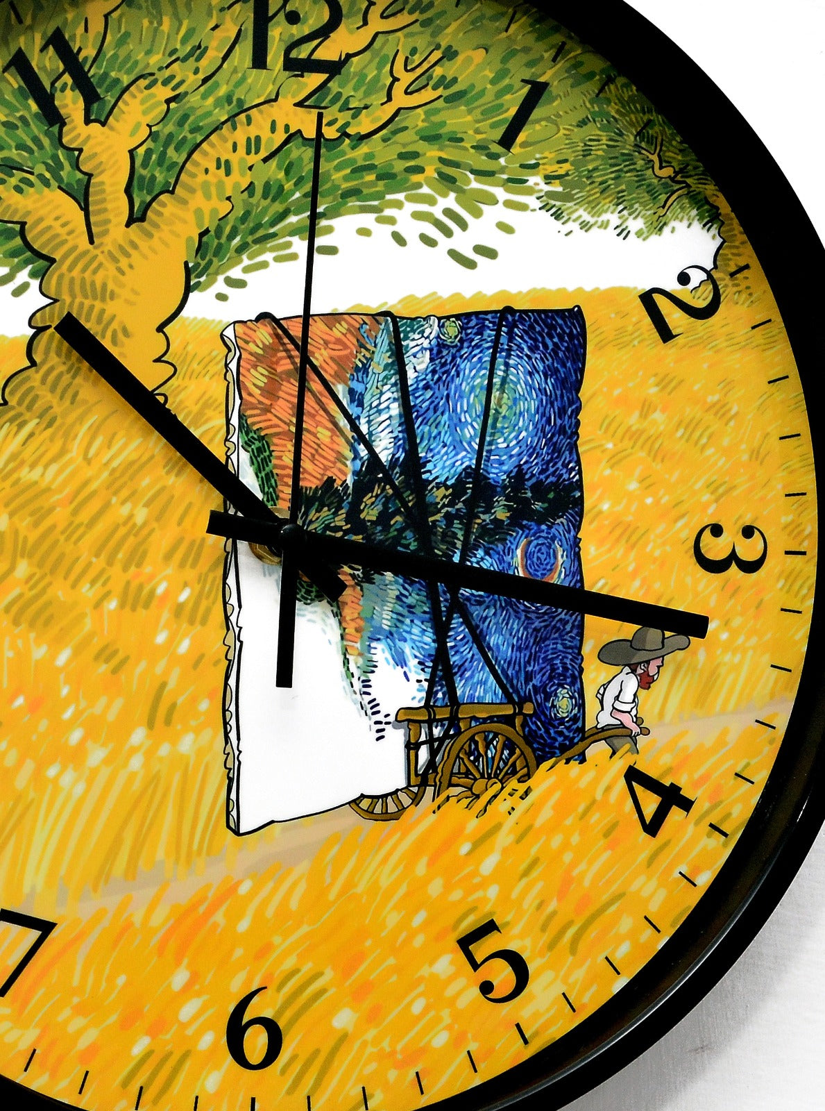 30 Cm Wall Clock Van Gogh-Former Clock Apricot   