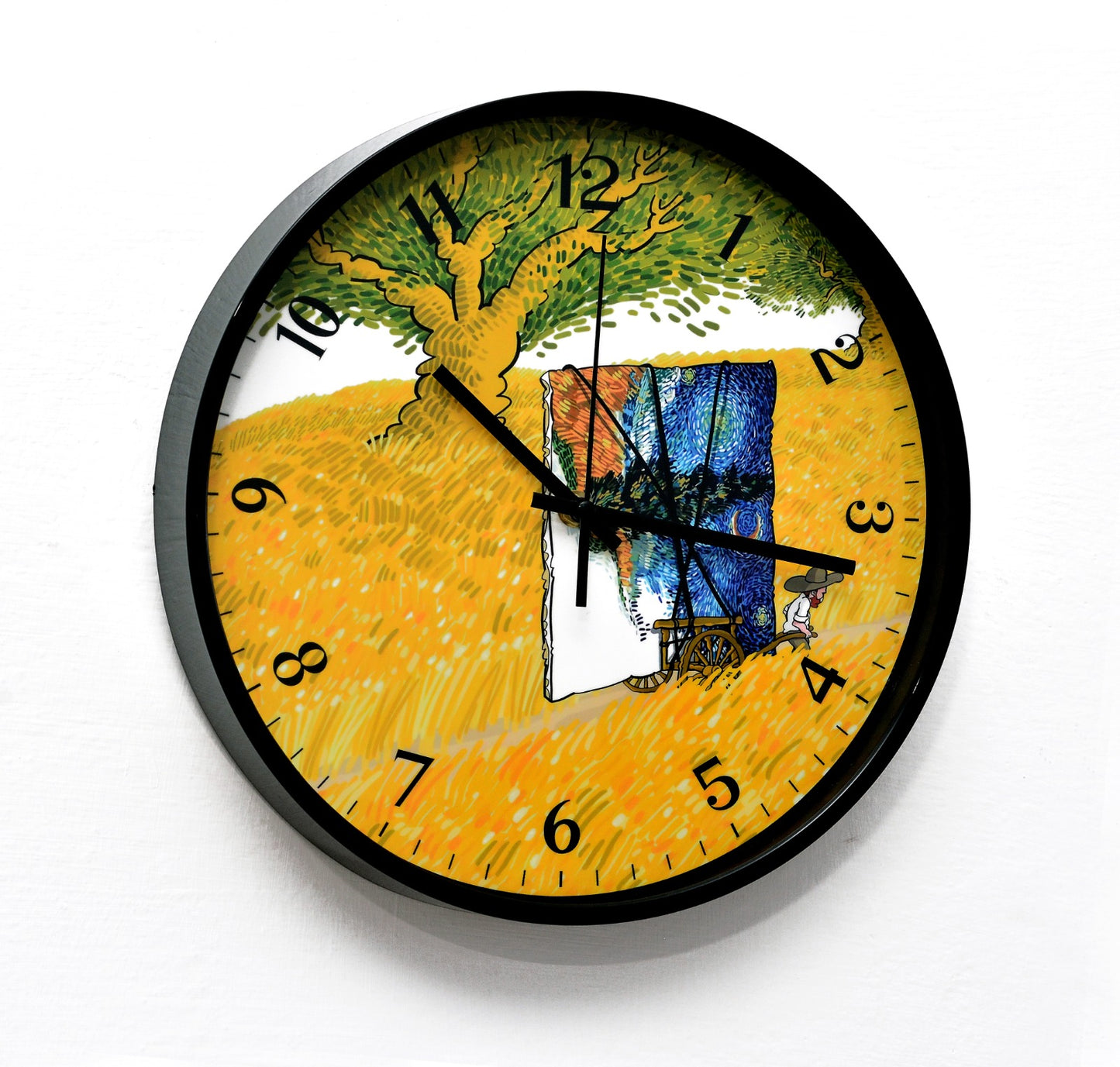 30 Cm Wall Clock Van Gogh-Former Clock Apricot   