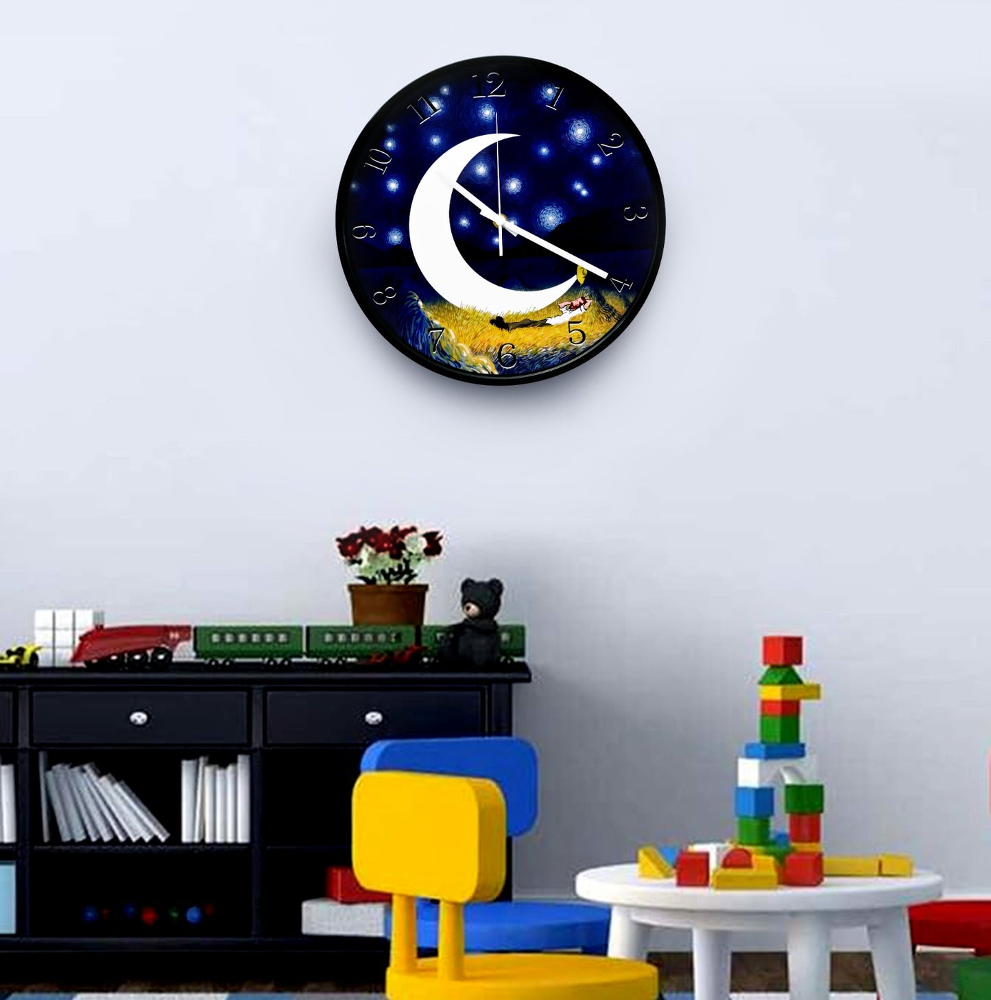 30 Cm Wall Clock Van Gogh-Staring in The SKy Clock Apricot   