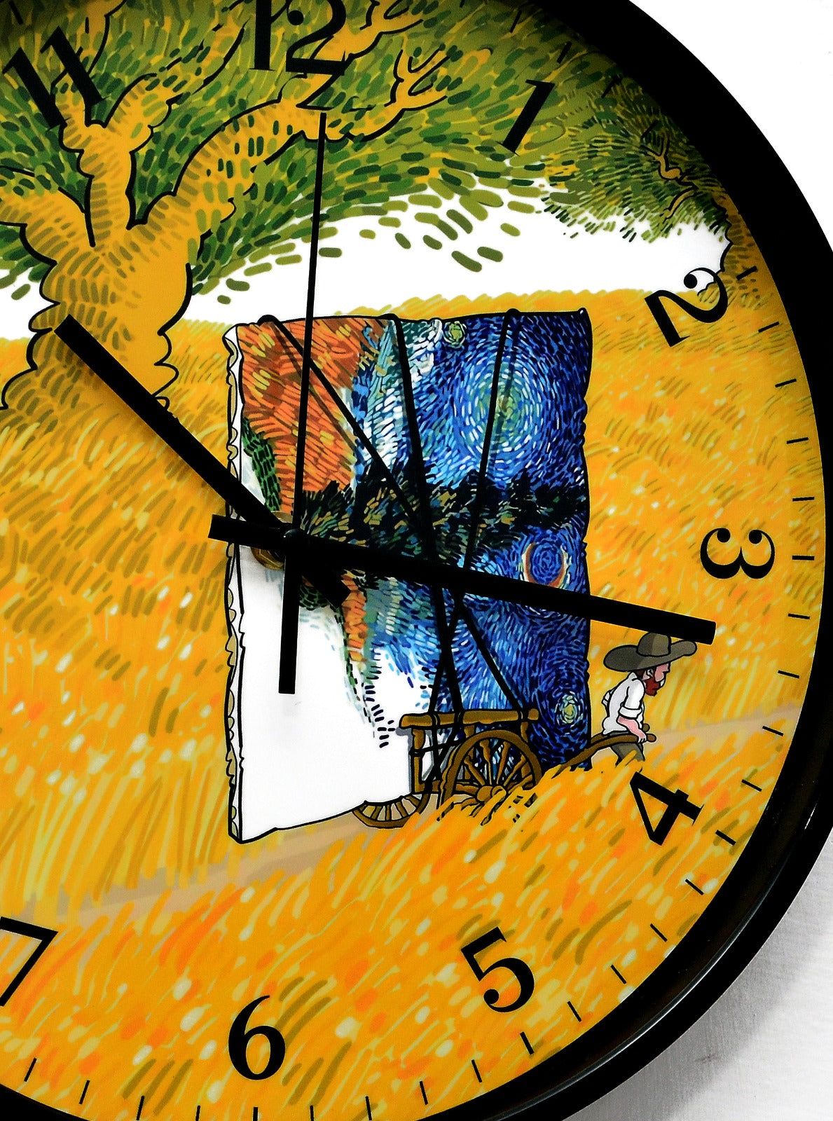 30 Cm Wall Clock Van Gogh-Wheat Field Clock Apricot   