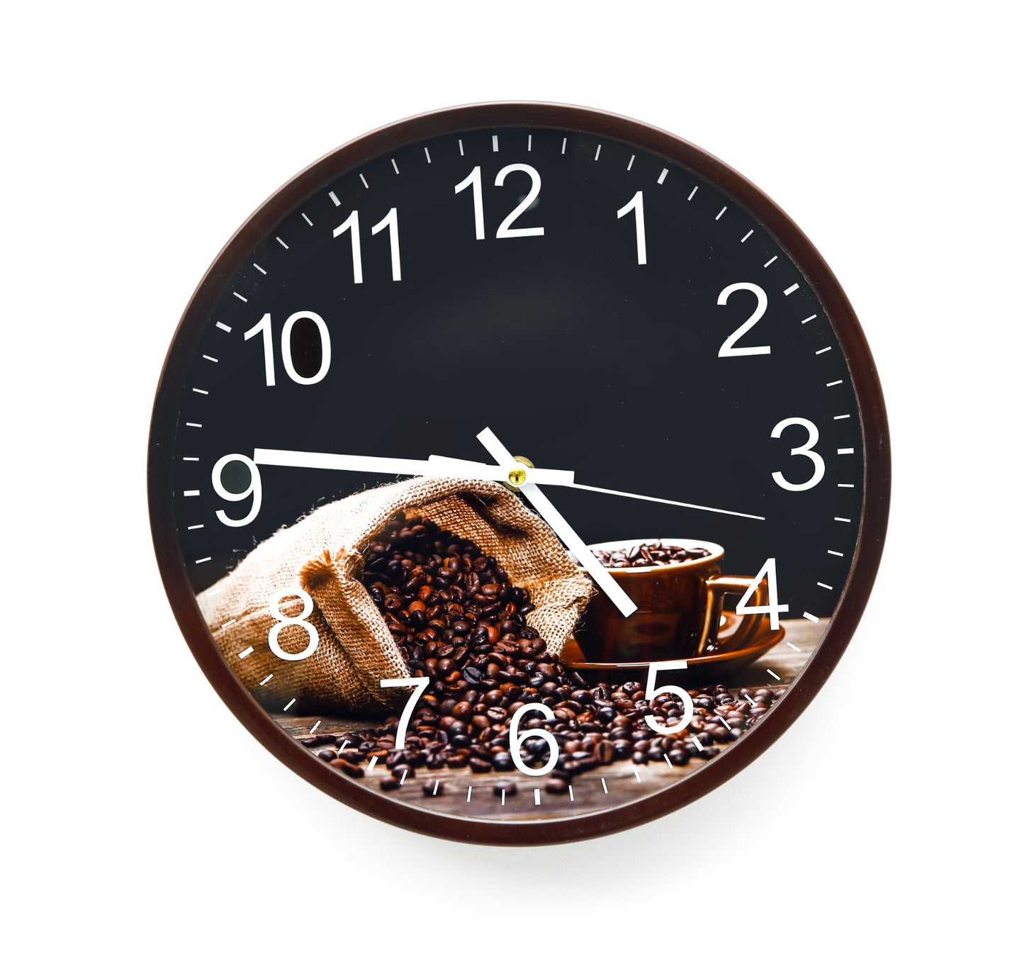 30CM Wall Clock-Coffee14543 Beans(SA2405-200) Clock Apricot   