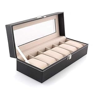 6 Slots Watch Organizer-SA2411-57(Black) Watch box Apricot