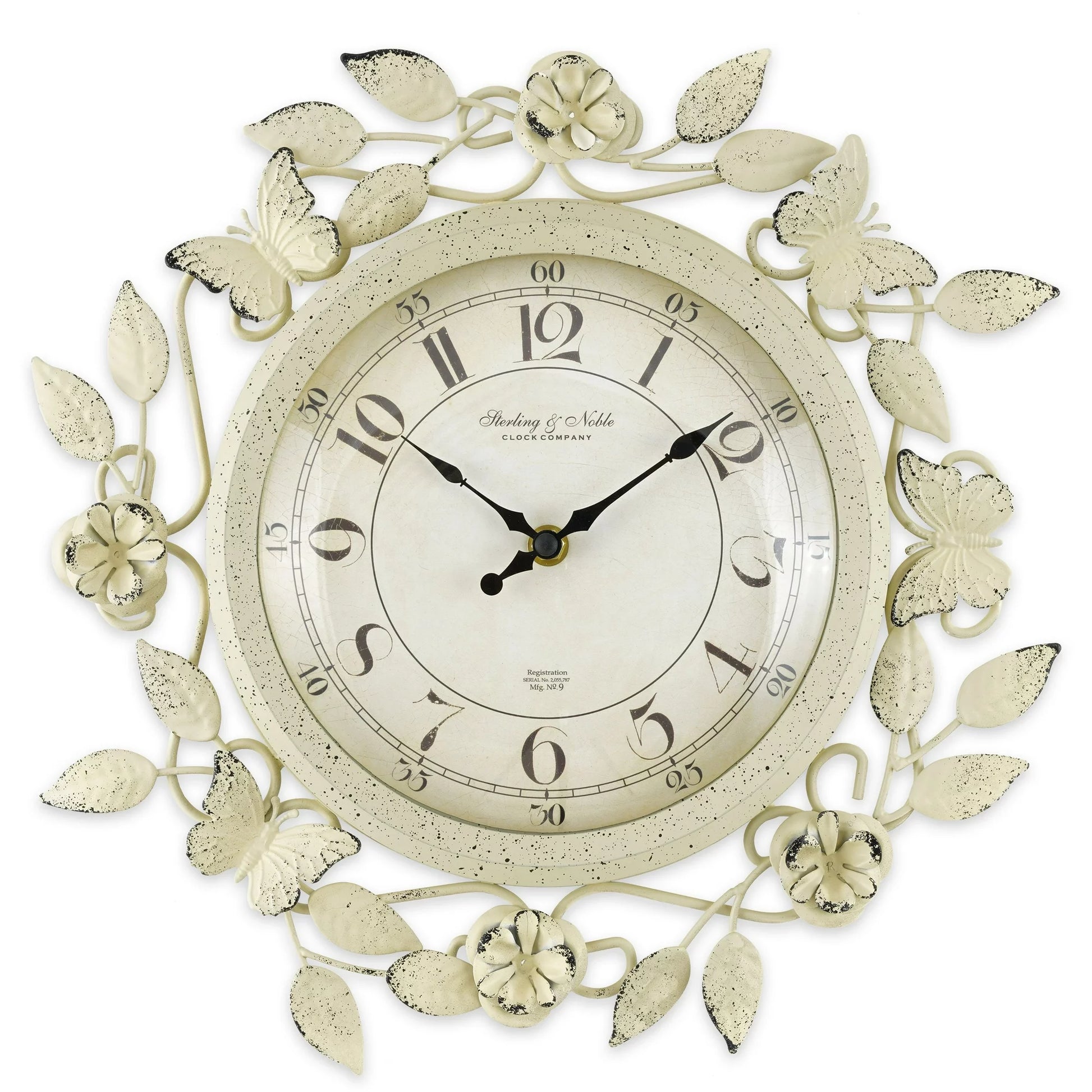 36CM Metal Wall Clock-SA2405-SA2405-70 Clock Apricot   