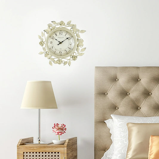 36CM Metal Wall Clock-SA2405-SA2405-70 Clock Apricot   